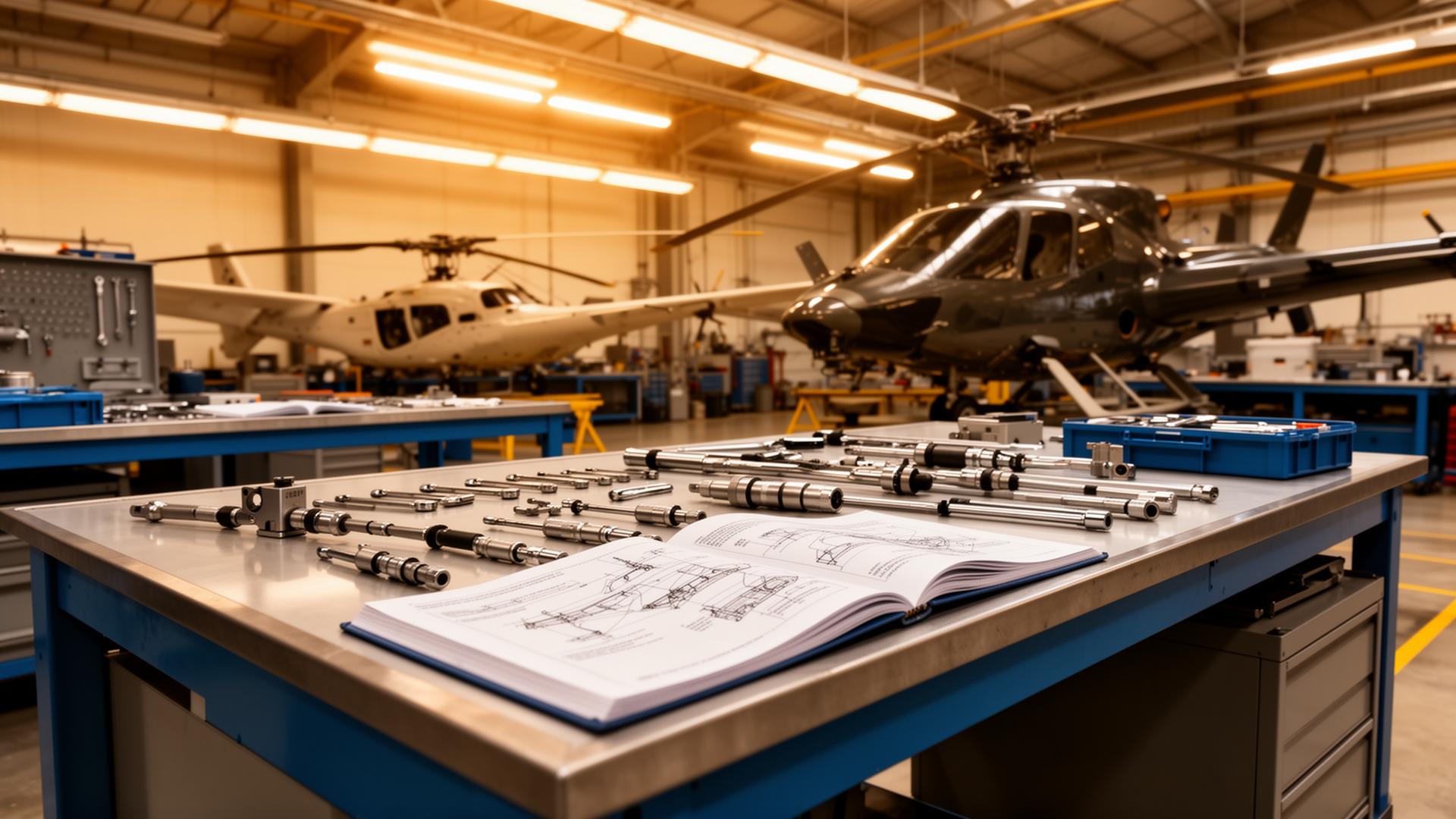 Blueprint técnico de helicópteros