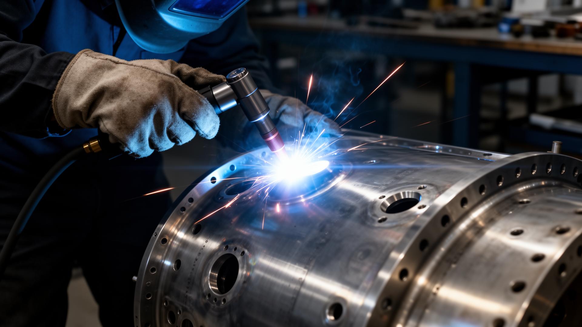 Solda de precisão em componente aeronáutico